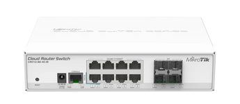 Switch compacto e de baixo custo da MikroTik. O CRS112-8G-4S-IN oferece 8 portas Gigabit, 4 portas SFP e a flexibilidade do dual-boot (RouterOS/SwOS). - CRS112-8G-4S-IN