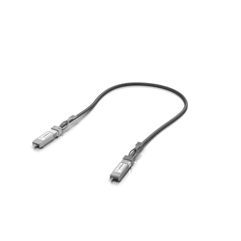 Cabo Direct Attach (DAC) passivo de 0.5m da Ubiquiti. Suporta 1G e 10G, ideal para ligações de baixa latência dentro de racks com equipamentos SFP/SFP+. - UACC-DAC-SFP10-0.5M