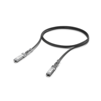 Cabo Direct Attach (DAC) Ubiquiti UACC-DAC-SFP10-1M. Comprimento de 1 metro. Velocidade 10 Gbps. SFP+ para SFP+. Passivo, em cobre. Ideal para racks UniFi. - UACC-DAC-SFP10-1M