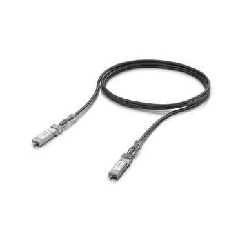 Cabo Direct Attach (DAC) passivo de 3m da Ubiquiti. Suporta 1G e 10G, ideal para ligações de baixa latência entre racks com equipamentos SFP/SFP+. - UACC-DAC-SFP10-3M