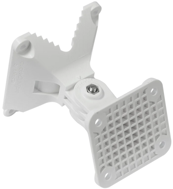 Suporte avançado Mikrotik QMP-LHG p/ parede/mastro. Permite ajuste fino (140° H/V) com escala graduada p/ alinhamento perfeito de antenas LHG (exceto LHG XL). - QMP-LHG