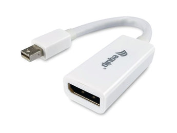 Adaptador equip 133440 Mini DisplayPort (Macho) para DisplayPort (Fêmea) em branco. Suporta resoluções Ultra HD 4K a 60Hz. Instalação fácil Plug-and-play.