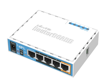 Router "tudo-em-um" da MikroTik. O hAP ac lite (RB952Ui-5ac2nD) oferece Wi-Fi AC dual-band, 5 portas Fast Ethernet, PoE-out e uma porta USB para 3G/4G. - RB952UI-5AC2ND