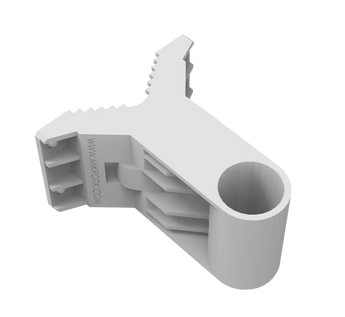 Suporte de montagem básico e versátil da MikroTik. O quickMOUNT (QM) permite a fixação em parede ou poste e um ajuste de 190° para as suas antenas SXT. - QM