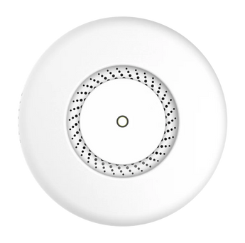 Ponto de Acesso (AP) de teto Mikrotik cAP ac (AC1200). Wi-Fi Dual-Band, 2x Portas Gigabit. Alimentação 802.3af/at (PoE-IN) e Saída PoE Passivo (PoE-OUT) na Porta 2. - RBCAPGI-5ACD2ND