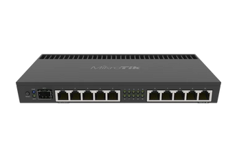 O MikroTik RB4011iGS+RM é um router de alto desempenho, projetado para ambientes de rede que exigem alta velocidade e confiabilidade. Equipado com um poderoso processador Quad-Core de 1.4 GHz e 1 GB de RAM, este dispositivo oferece um excelente desem