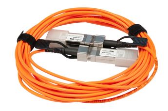 Cabo Active Optics DAC Mikrotik (S+AO0005). 5 metros, 10Gbps, SFP+ para SFP+. Solução custo-efetiva e totalmente compatível com todos os routers Mikrotik, incluindo o RB4011. - S+AO0005