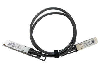 Cabo Direct Attach (DAC) de 1m da MikroTik para ligações de 40 Gbps. Com módulos QSFP+ integrados, ideal para ligar switches como o CRS326 sem complicações. - Q+DA0001