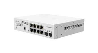 O switch de 10G mais acessível do mercado. O CSS610 da MikroTik oferece 8 portas Gigabit, 2 uplinks 10G SFP+ e é gerido pelo intuitivo SwOS. - CSS610-8G-2S+IN