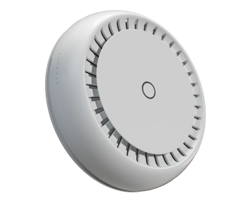 Ponto de acesso de teto da MikroTik com antena de alto ganho para o dobro da cobertura. O cAP XL ac é dual-band, AC1200, com 2 portas Gigabit e PoE-out. - RBCAPGI-5ACD2ND-XL