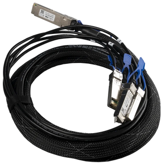 Cabo break-out QSFP28 para 4x SFP28, permite ligar vários dispositivos de 25?Gbps aos equipamentos CCR2216/CRS504. - XQ+BC0003-XS+