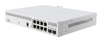 Switch PoE acessível com 8 portas Gigabit PoE-out e 2 portas SFP+ de 10 Gigabits. - CSS610-8P-2S+IN