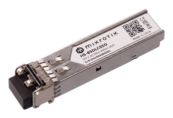 Módulo transceptor SFP MikroTik HS-85DLC05D de grau industrial para fibra multimodo até 550 m. Atualização simples para 2.5G com suporte DDM