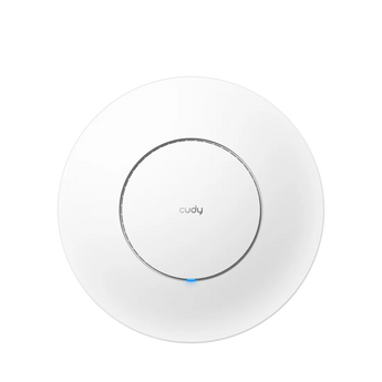 Cudy AP3000. Access Point de Teto Wi-Fi 6 AX3000. Porta de rede 2.5G blindada. CPU Dual-Core e 512MB RAM para 150 utilizadores. Ideal para escritórios e hotéis. - AP3000