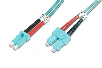 O patch cord de fibra ótica Digitus DK-2532-05/3 (OM3, LC-SC, 5m) oferece alto desempenho multimodo, revestimento LSOH e conectores com férula de cerâmica.
