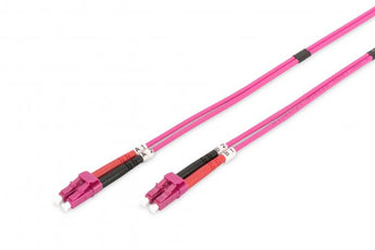 Patch cord de fibra ótica Digitus DK-2533-10-4. Cabo duplex (10m) multimode (OM4) com conectores LC/LC. Cor Violeta (Erika Violet), revestimento LSOH e relatório de teste. - DK-2533-10-4