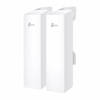 Kit EAP211-Bridge da TP-Link. Ponte sem fios 5GHz (867 Mbps) para distâncias até 1 km. IP65, auto-emparelhamento, 3 portas Gigabit e gestão Cloud Omada.