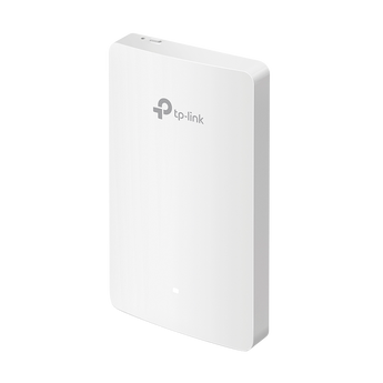 Access Point de parede TP-Link Omada EAP235-Wall Wi-Fi Dual-Band AC1200. Inclui 4 portas Gigabit, PoE Passthrough e gestão Cloud centralizada Omada SDN.