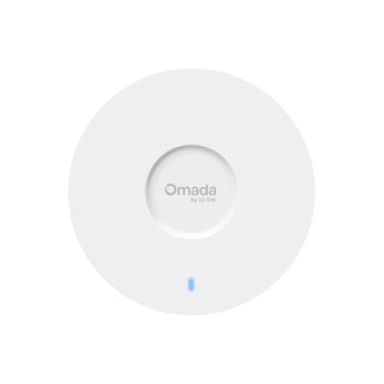 Access Point TP-Link Omada EAP653 WiFi 6 de teto. Velocidades AX3000, suporte para 250+ clientes simultâneos, Seamless Roaming e gestão centralizada Cloud.