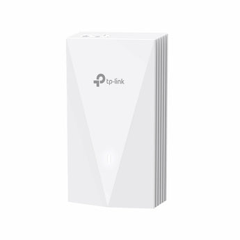 Ponto de acesso de parede TP-Link EAP655-Wall Wi-Fi 6 (AX3000). Equipado com 4 portas Gigabit, saída PoE pass-through e gestão Cloud centralizada (Omada SDN).
