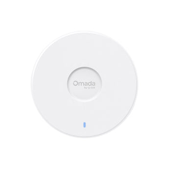 Ponto de acesso TP-Link Omada EAP727 WiFi 7 com velocidades de 4324 Mbps (5GHz) e 688 Mbps (2.4GHz). Inclui porta 2.5G PoE+, gestão Cloud e suporta 510+ clientes.