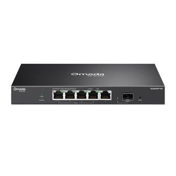 TP-Link Omada ES206XPP-M2 / ES210X-M2. Switch Multi-Gigabit com 8 portas 2.5G RJ45 e 2 slots SFP+ 10G. Gestão centralizada Omada SDN. Design Fanless silencioso. Caixa metálica.