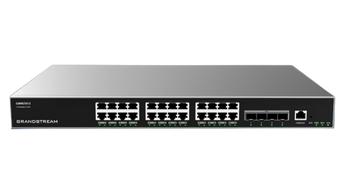 Switch com gestão de Layer 3 com 24 portas Gigabit e 4 portas 10G SFP+. Ideal para redes empresariais de alto desempenho e densidade. - GWN7813