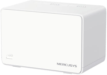 Sistema Mesh Wi-Fi 6 AX3000 da Mercusys. O Halo H80X oferece roaming contínuo, cobertura até 230m² (1-Pack) e ligações estáveis para mais de 150 dispositivos.