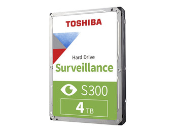 Disco rígido Toshiba S300 Surveillance (HDWT840UZSVA). Otimizado para funcionamento 24/7 em sDVR/sNVR, suporta até 64 câmaras HD. Fiabilidade extrema garantida.