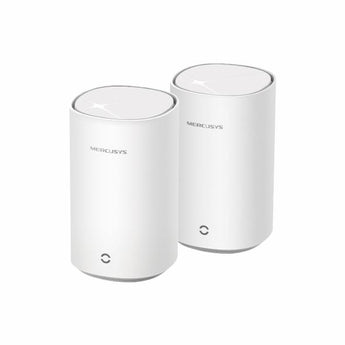 Sistema Mesh Mercusys Halo E27BE (2 unidades) com a revolucionária tecnologia Wi-Fi 7. Velocidades de 3.6 Gbps, tecnologia MLO, cobertura até 460 m² e portas 2.5G.