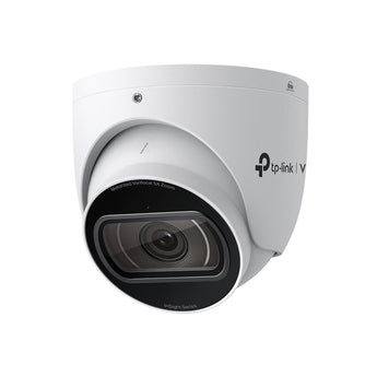 A câmara TP-Link VIGI INSIGHT S445ZI de 4MP oferece zoom ótico 5X motorizado, visão noturna IR até 60m, analítica de IA e proteção IP67/IK10 antivandalismo.