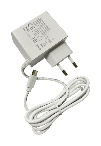 Fonte de alimentação (transformador) USB oficial da MikroTik para o router hAP ax lite. Fornece 5V, 2.4A (12W) com uma ficha europeia (Tipo C) - MT13-052400-E15BG