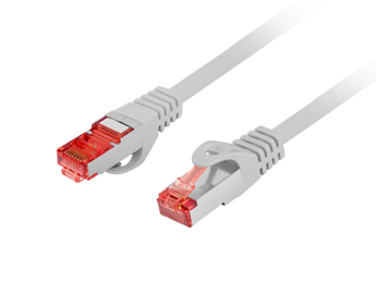 Patchcord Lanberg Cat. 6 S/FTP (20 metros). Fio 100% Cobre (CU) com dupla blindagem, revestimento LSZH e cor cinzenta. A melhor escolha para redes Gigabit extensas.