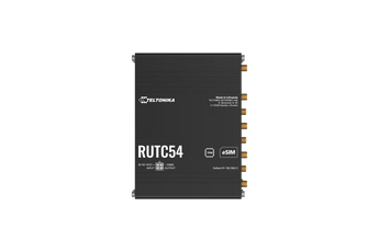Descubra o Teltonika RUTC54, um router 5G industrial ultra-rápido com Wi-Fi 6, 5 portas Gigabit, Dual SIM e suporte eSIM. A solução definitiva para IoT e empresas.