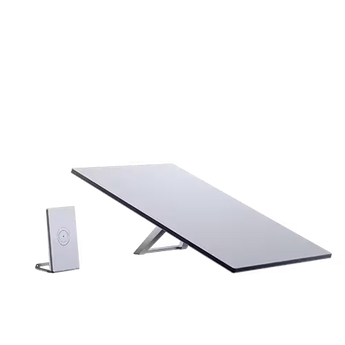 Kit de internet por satélite Starlink Standard 4. Inclui antena IP67 (resistente a ventos 96km/h e neve) e o novo Router Mini Wi-Fi 6 (suporta até 235 dispositivos).