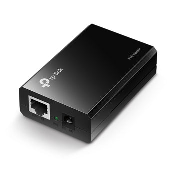 Injetor PoE Gigabit TP-Link TL-POE150S. Adicione energia 802.3af (até 15.4W) a dispositivos de rede a 100 metros sem precisar de um switch PoE. Plug-and-Play.