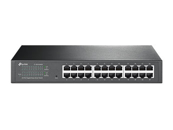 Switch TP-Link TL-SG1024DE Easy Smart de 24 portas Gigabit. Combina simplicidade Plug & Play com gestão de rede web, VLAN, QoS e tecnologia Green (Eco-friendly).