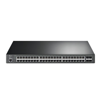 Descubra o Switch TP-Link TL-SG3452XP Omada L2+. Equipado com 48 portas Gigabit PoE+ (500W), 4 slots 10G SFP+ e gestão Cloud centralizada para redes empresariais.