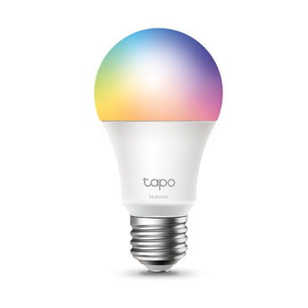 Tapo L530E: lâmpada LED WiFi E27, 806 lm, 16M cores, 2500–6500K, dimmable 1–100%, sem hub, Alexa & Google Home, agendamentos e modo Ausente. 8.3W.