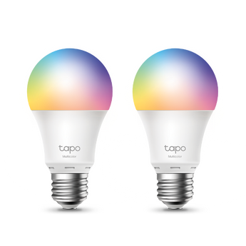 Pack 2x Tapo L530E: lâmpadas LED WiFi E27, 806 lm, 16M cores, 2500–6500K, dimmable 1–100%, sem hub, Alexa & Google Home, agendamentos e modo Ausente.