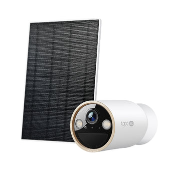 Tapo C460 KIT: câmara 4K 8MP sem fios + painel solar Tapo A201 incluído, visão noturna a cores, IA pessoas/animais/veículos, IP66, zero manutenção.