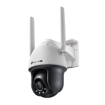A câmara PTZ TP-Link VIGI C540-4G oferece conectividade 4G LTE, resolução 4MP, rastreamento automático 360°, visão a cores 24h, defesa ativa e proteção IP66.
