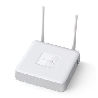 O gravador TP-Link VIGI NVR1108H-W de 8 canais oferece resolução 4K, módulo Wi-Fi integrado com emparelhamento sem fios, 1 baía SATA até 10TB e compressão H.265+.