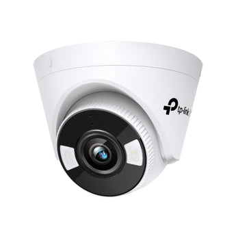 A câmara TP-Link VIGI C430 (2.8mm) oferece resolução de 3MP, visão a cores 24h, analítica avançada de IA para pessoas e veículos, e microfone integrado.