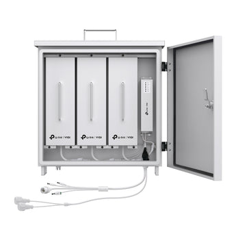 O TP-Link VIGI PS90 é um sistema de energia solar robusto com 93.6Ah de capacidade, controlador MPPT, aquecimento inteligente, gestão cloud e proteção IP66.