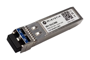Módulo combinado SFP/SFP+/SFP28 MikroTik XS+31LC20D para ligações de fibra Single Mode até 20 km. O dobro do alcance pelo mesmo preço.
