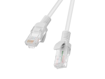 Compre o Patch Cord Lanberg de 15m Cat. 5e UTP (CCA). Cor cinzenta, ideal para escritórios e ligações Gigabit a maior distância. Testado (Fluke Passed).