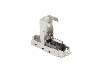 icha RJ45 Cat.6A FTP 8p8c da Lanberg (PLSA-6000TL). Instalação rápida e fácil sem ferramentas (Tool-less), blindagem F/UTP e suporte para redes 10 Gigabit.