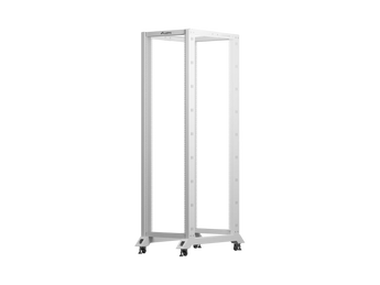 Bastidor de estante aberta (Open Rack) Lanberg OR01-6042-S de 42U. Profundidade ajustável (550-790mm), carga estática até 600 kg. Inclui rodas e pernas. - OR01-6042-S