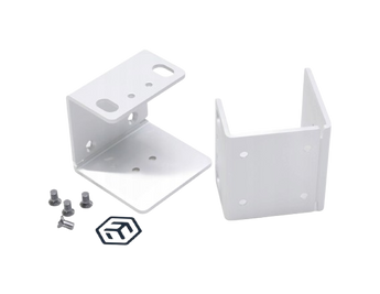 O RMK-2/10 permite instalar dois dispositivos MikroTik de formato mais compacto em bastidores tradicionais de 19 polegadas. - RMK-2/10
